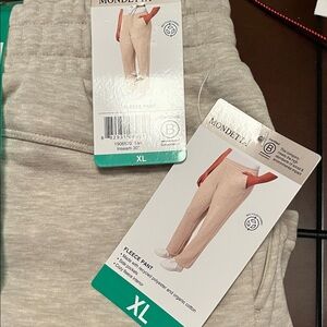 Mondetta XL Light Gray Fleece Pants